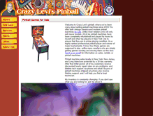 Tablet Screenshot of crazylevipinball.com